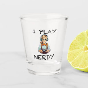 Vaso De Chupito Juego al chica de los jugadores nerds