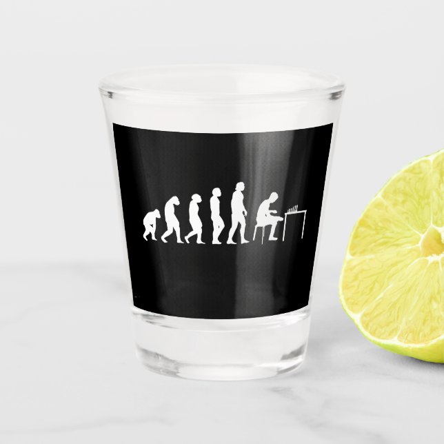 Vaso De Chupito Jugador de ajedrez (Anverso)