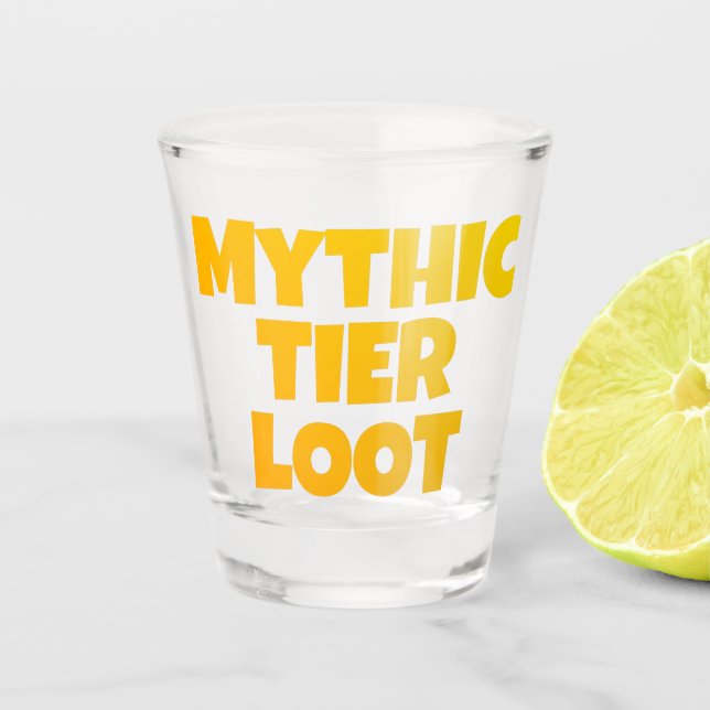 Vaso De Chupito Jugador de Loot de Nivel Mítico (Anverso)