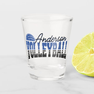 Vaso De Chupito Jugador de Voleibol Personalizado AGREGAR NOMBRE E