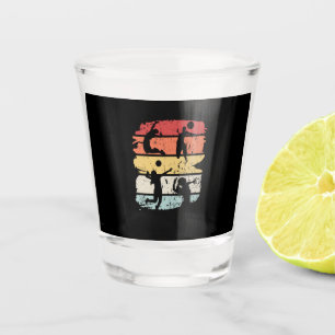 Vaso De Chupito Jugador de Voleibol Retro