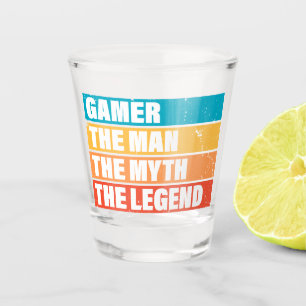 Vaso De Chupito Jugador. El Hombre. El Mito. La Leyenda.