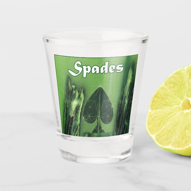 Vaso De Chupito Jugadores de Póquer Spades (Anverso)