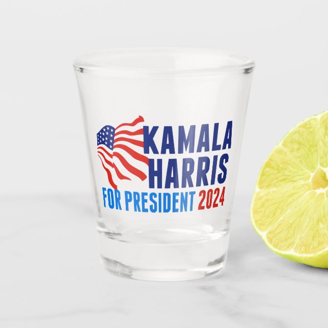 Vaso De Chupito Kamala Harris por las elecciones presidenciales de (Anverso)