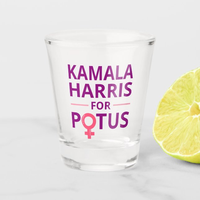 Vaso De Chupito Kamala Harris por POTUS I (Anverso)