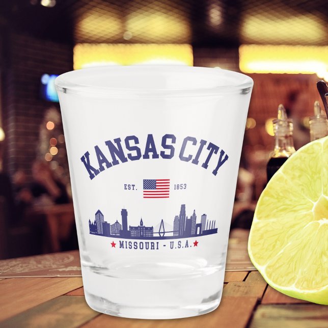 Vaso De Chupito Kansas City Missouri Pride | City Skyline  (Subido por el creador)