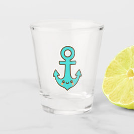 Vaso De Chupito Kawaii Turquoise Anchor - Fantástico y Alegre