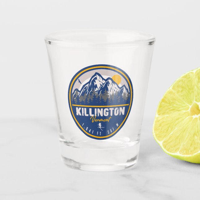 Vaso De Chupito Killington Vermont Retro Sunset Ski Souvenirs 80 (Anverso)