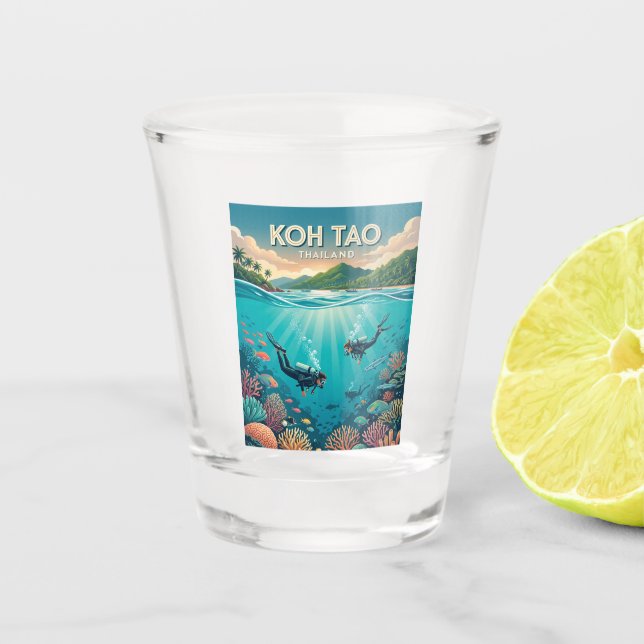 Vaso De Chupito Koh Tao Tailandia (Anverso)