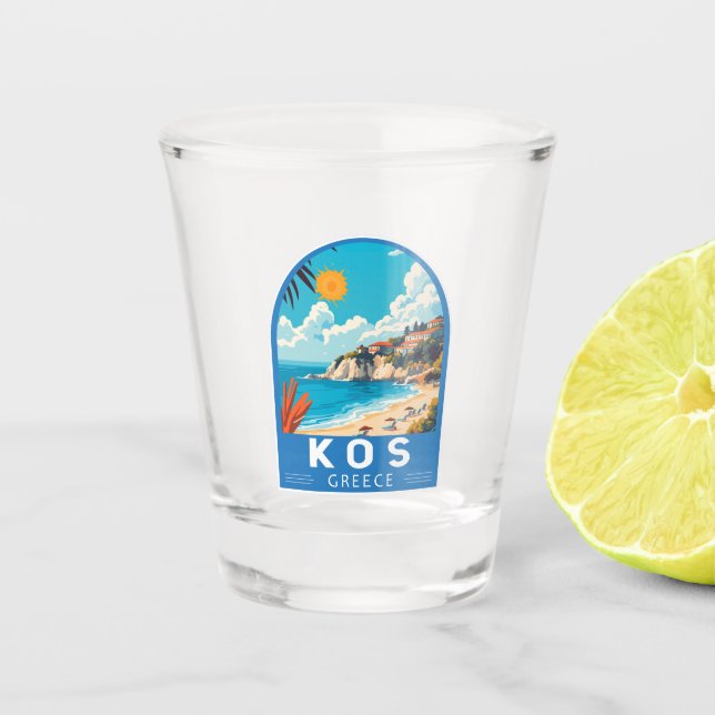 Vaso De Chupito Kos Grecia Viaje al arte (Anverso)