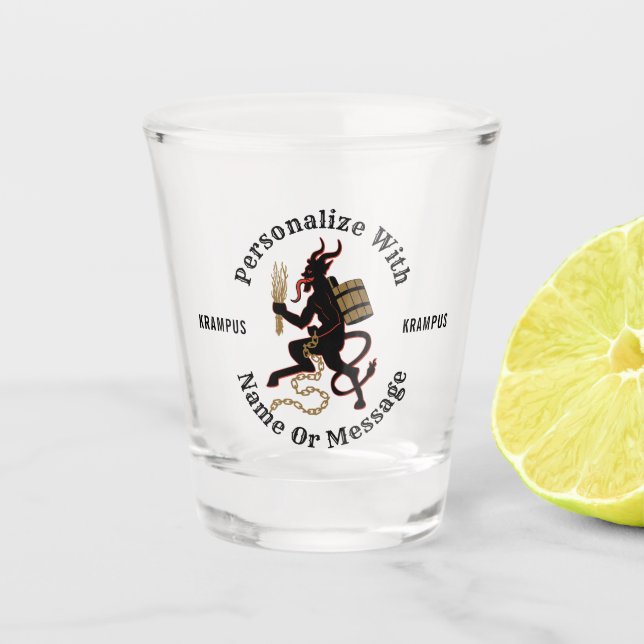 Vaso De Chupito Krampus personalizado (Anverso)