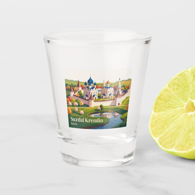 Vaso De Chupito Kremlin de Suzdal Rusia (Anverso)