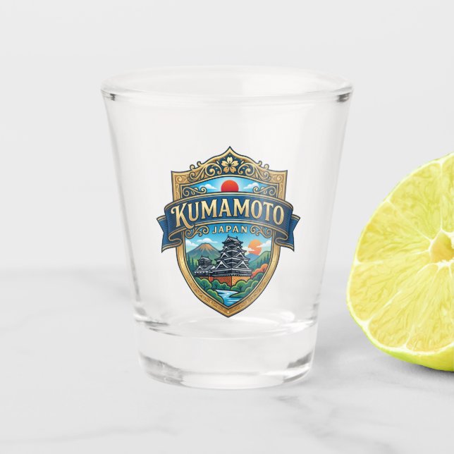Vaso De Chupito Kumamoto Japón (Anverso)