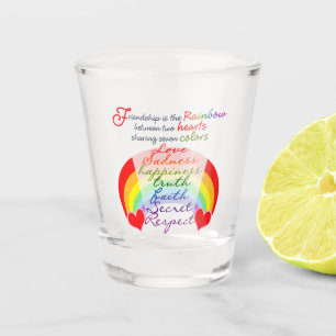 Vaso De Chupito La amistad es el arco iris BFF que dice diseño