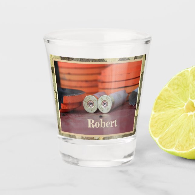 Vaso De Chupito La arcilla apunta la caza del tiroteo de trampa (Anverso)