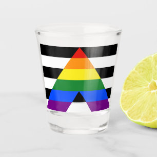 Vaso De Chupito La bandera de aliado heterosexual de SlipperyJoe c