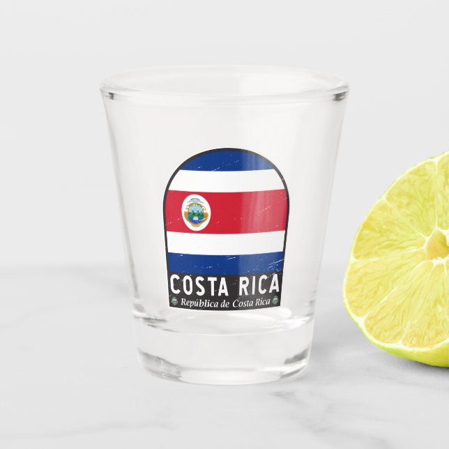 Vaso De Chupito La bandera de Costa Rica tiene mal sabor (Anverso)