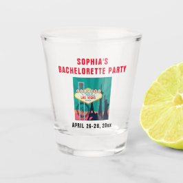 Vaso De Chupito La bandera de Las Vegas en el viaje a la Bachelore