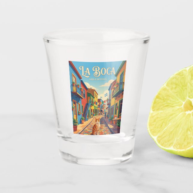 Vaso De Chupito La Boca, Buenos Aires Argentina (Anverso)