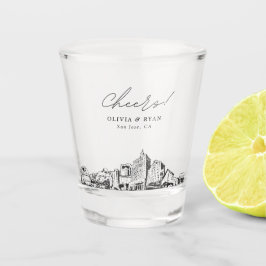 Vaso De Chupito La boda de San José de California favorece las ova