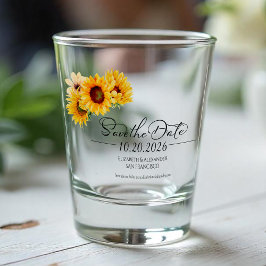 Vaso De Chupito La boda del otoño del girasol salva la fecha