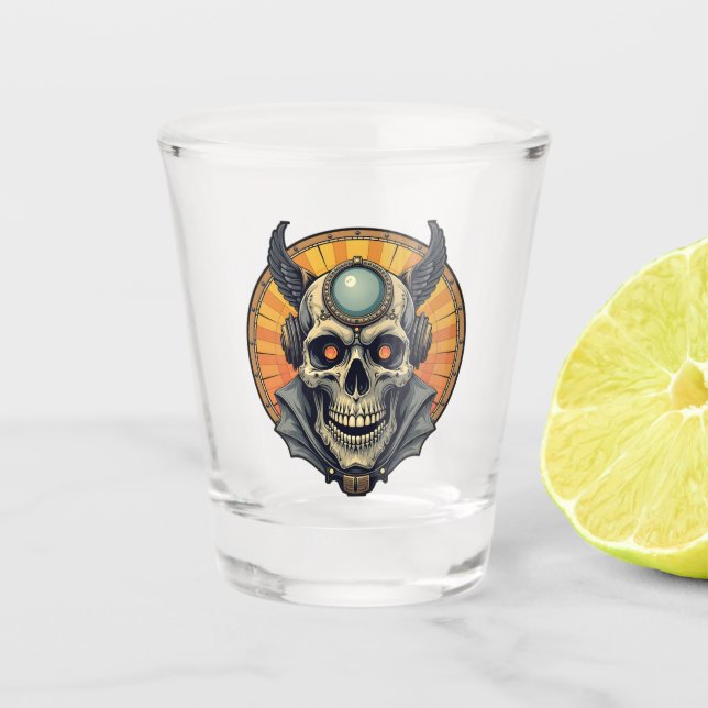 Vaso De Chupito La calavera alada.  (Anverso)