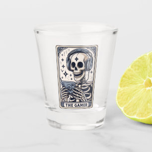 Vaso De Chupito La Carta de Tarot del Esqueleto Jugador