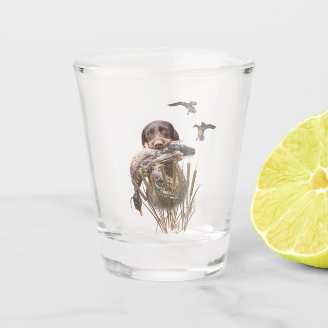 Vaso De Chupito La caza del pato como máximo (Anverso)