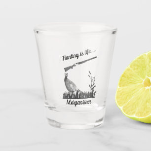 Vaso De Chupito La caza personalizada es un faisán de la vida y un