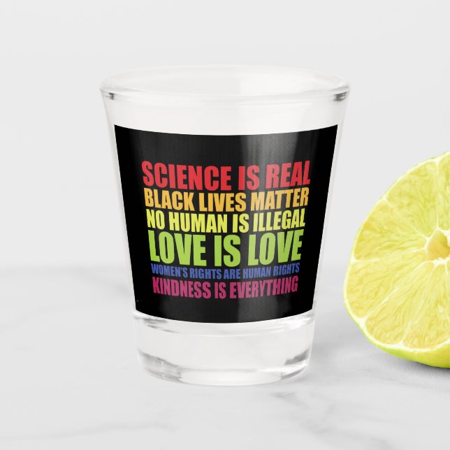 Vaso De Chupito La ciencia es el verdadero orgullo LGBT en vidas n (Anverso)