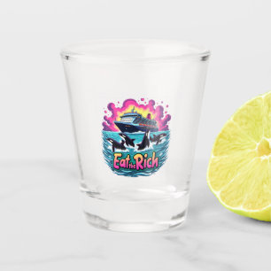 Vaso De Chupito La Curiosa Y Orca Ballena Come A Los Ricos
