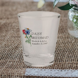 Vaso De Chupito La dama de honor Wildflower Bouquet Floral Boda Sh
