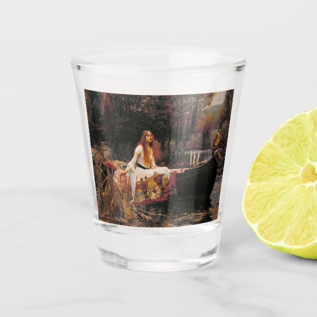Vaso De Chupito La dama de Shalott (Belleza medieval) (Anverso)