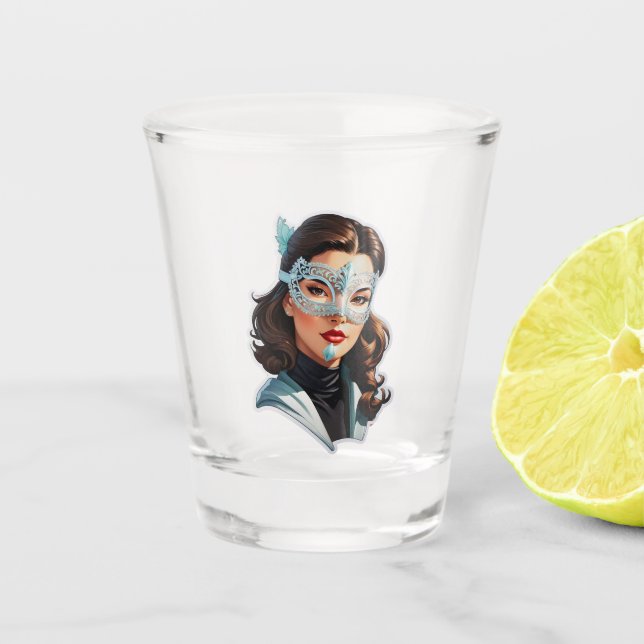 Vaso De Chupito La dama enmascarada veneciana (Anverso)