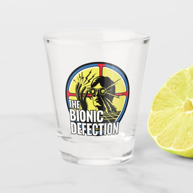 Vaso De Chupito La defecación biónica, el vidrio caliente del homb (Anverso)