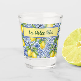 Vaso De Chupito La Dolce Vita Sicilian Lemon, Maiolica Tile