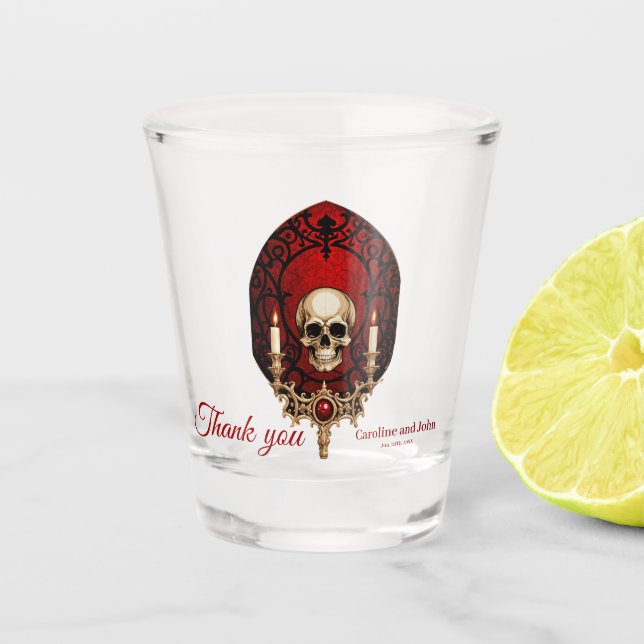 Vaso De Chupito La elegancia oscura del estilo gótico. (Anverso)