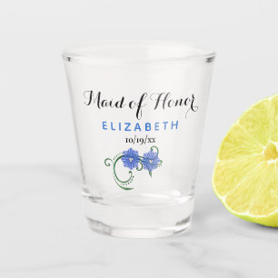 Vaso De Chupito La empleada de honor del partido de la soltera Blu