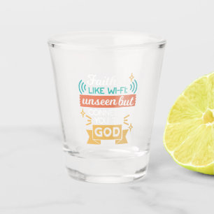 Vaso De Chupito La fe es como WiFi Arte divertido de citas cristia
