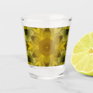 Vaso De Chupito La flor del sol estalla dorada