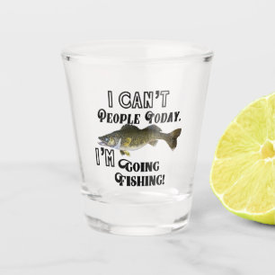 Vaso De Chupito La gente divertida de la cita de la pesca de los