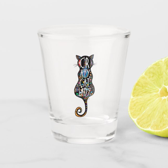 Vaso De Chupito La loca dama del gato (Anverso)
