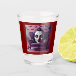 Vaso De Chupito La Máscara Pasa Por La Parte Trasera De Un Sillón