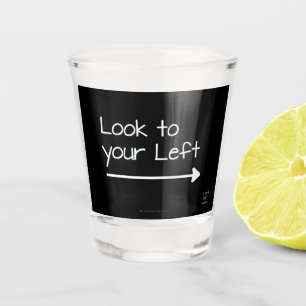 Vaso De Chupito La mirada de SlipperyJoe dejó graciosa flecha blan