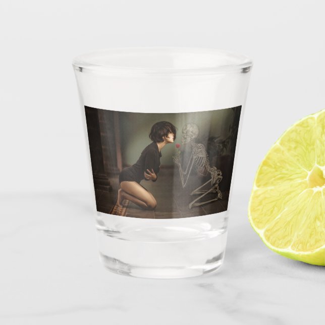 Vaso De Chupito La muerte y la joven mujer (Anverso)