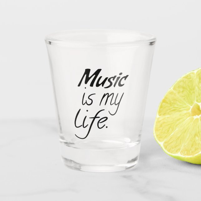 Vaso De Chupito La música es mi vida (Anverso)