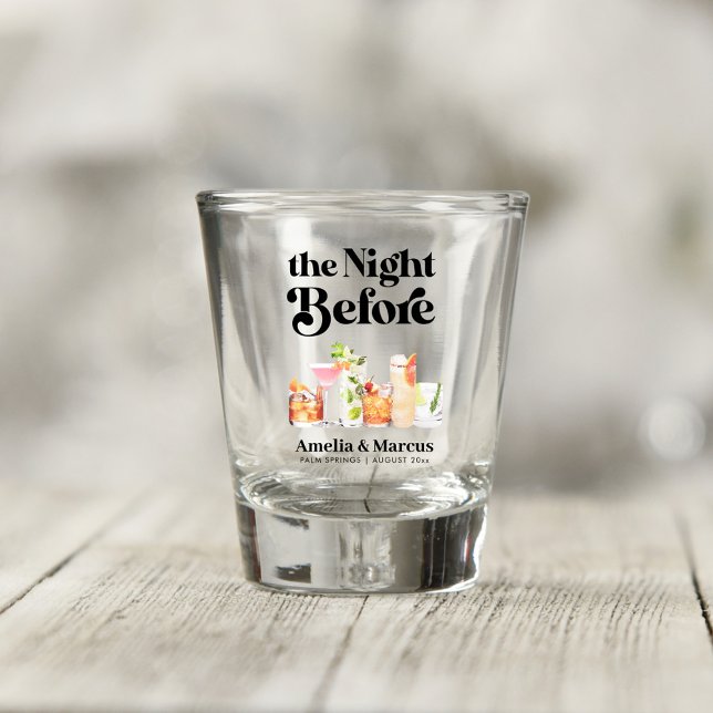 Vaso De Chupito La noche antes del ensayo de la pareja retro (Subido por el creador)