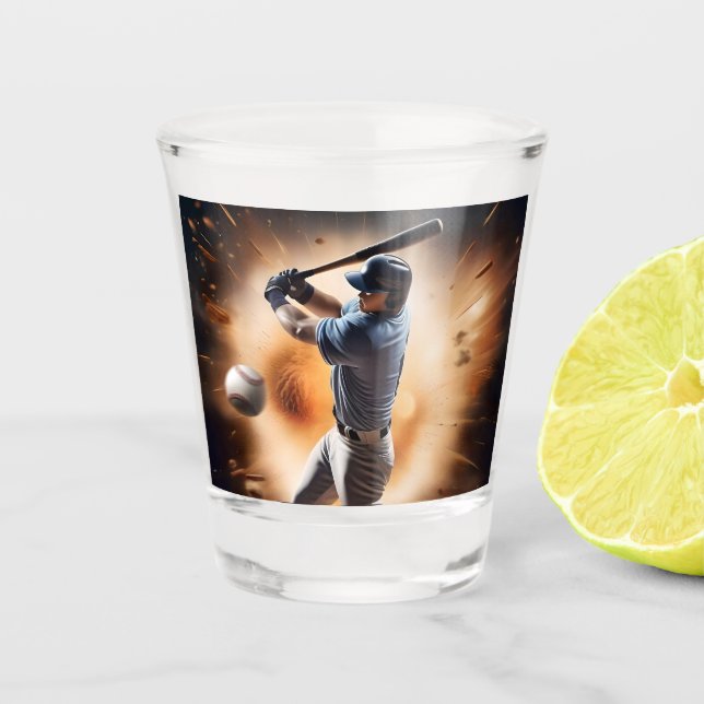 Vaso De Chupito "La nube de polvo: la furia de un lanzador" (Anverso)