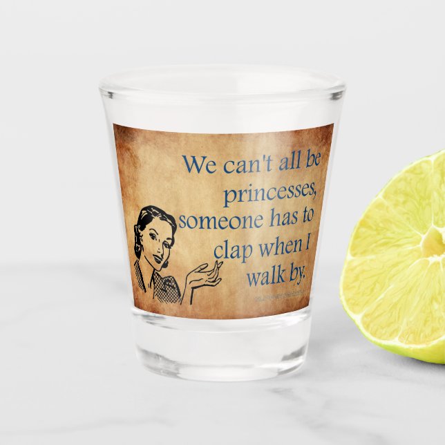 Vaso De Chupito La princesa de SlipperyJoe aplaude caminar diverti (Anverso)