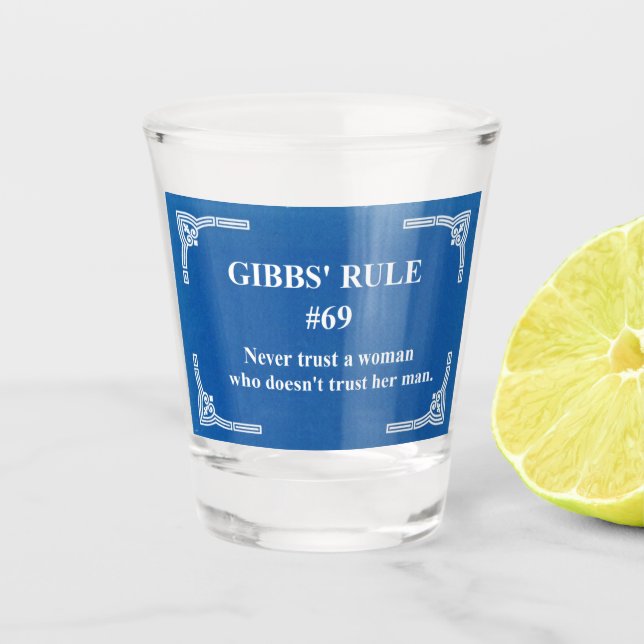 Vaso De Chupito la regla 69 de Gibbs (Anverso)